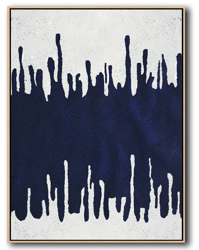 Navy Blue Minimal Art #NV100B